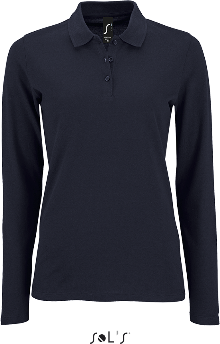 Sol's Perfect Lsl Women - Long-sleeve PiquÉ Polo Shirt - modrá