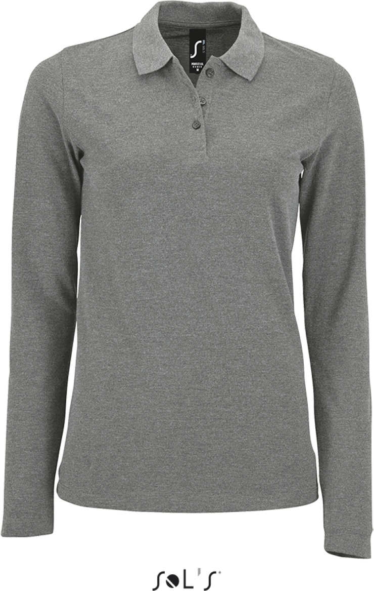 Sol's Perfect Lsl Women - Long-sleeve PiquÉ Polo Shirt - Sol's Perfect Lsl Women - Long-sleeve PiquÉ Polo Shirt - Sport Grey