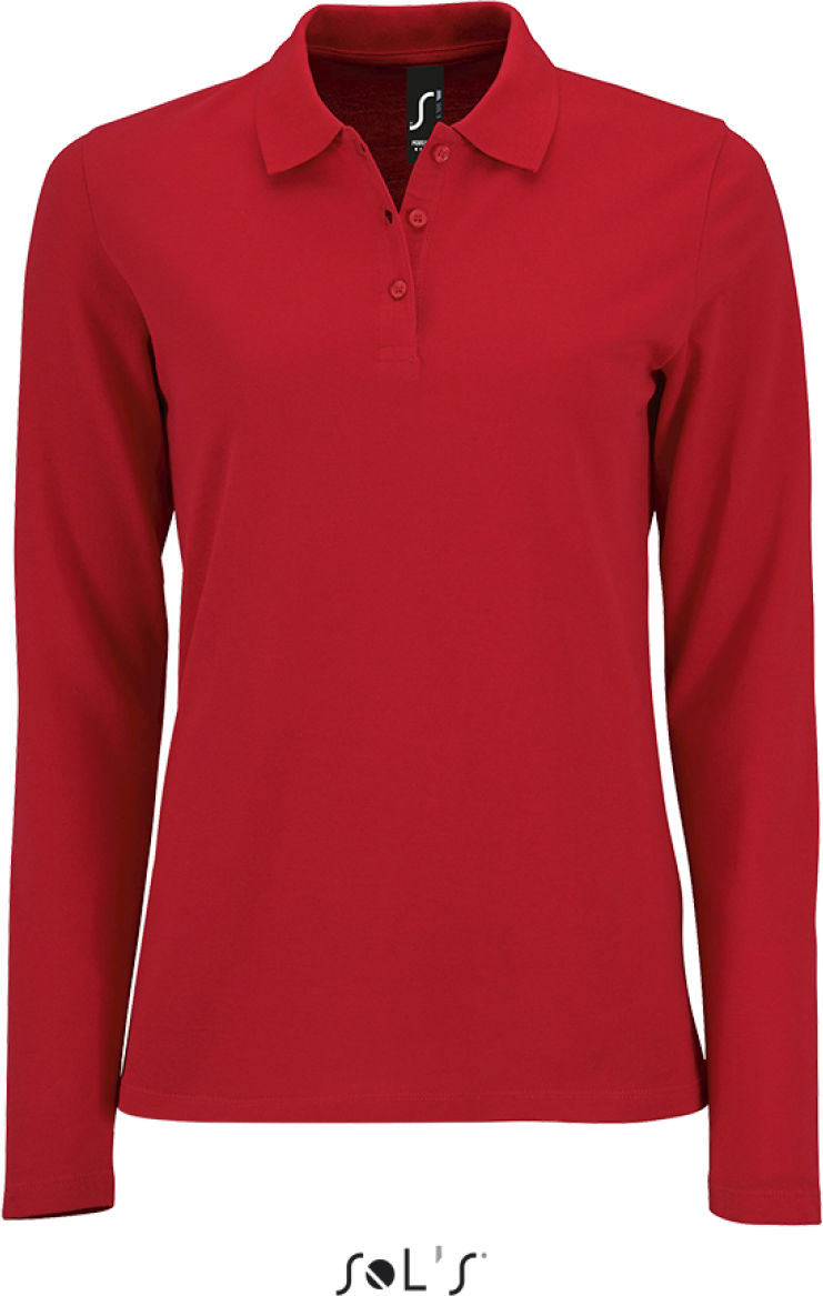 Sol's Perfect Lsl Women - Long-sleeve PiquÉ Polo Shirt - red