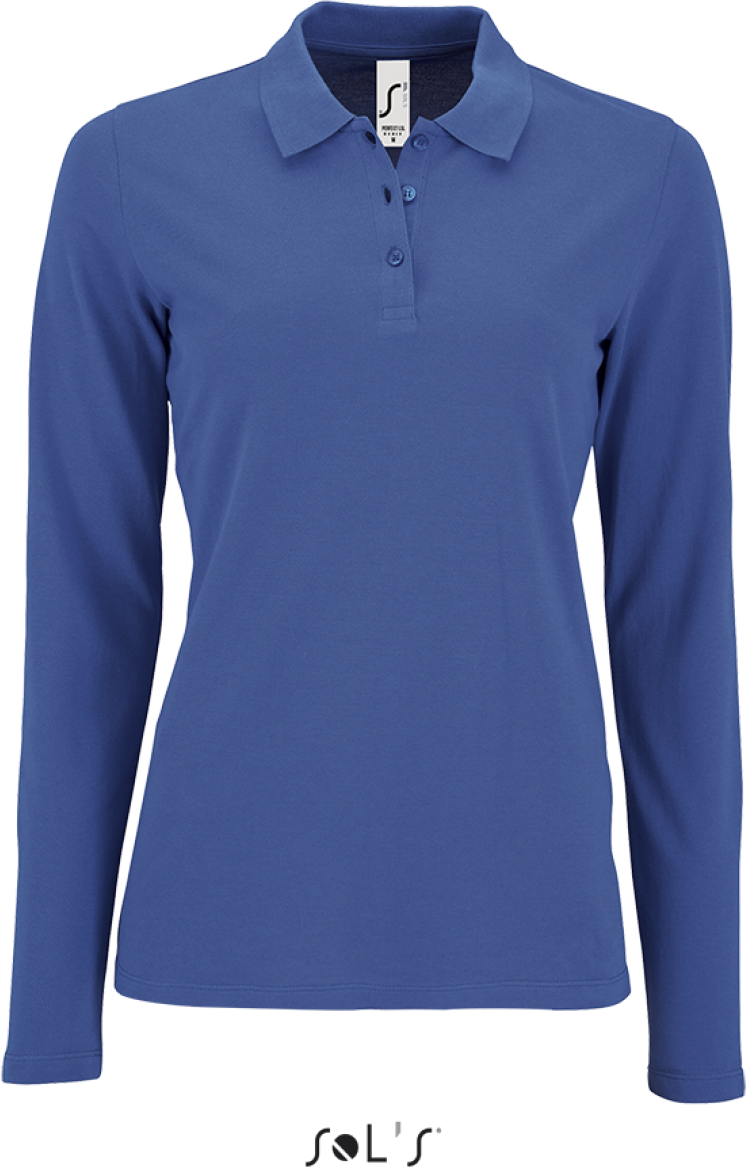 Sol's Perfect Lsl Women - Long-sleeve PiquÉ Polo Shirt - modrá