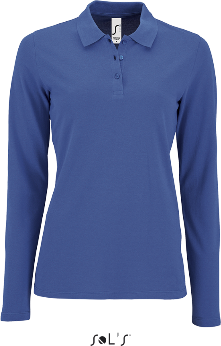 Sol's Perfect Lsl Women - Long-sleeve PiquÉ Polo Shirt - blue