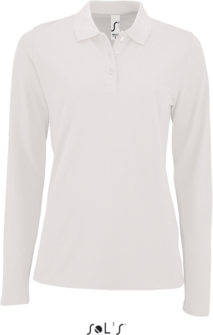 Sol's Perfect Lsl Women - Long-sleeve PiquÉ Polo Shirt - bílá