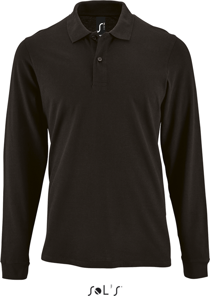 Sol's Perfect Lsl Men - Long-sleeve PiquÉ Polo Shirt - Sol's Perfect Lsl Men - Long-sleeve PiquÉ Polo Shirt - Black
