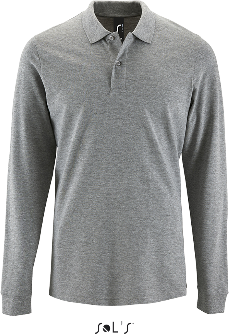 Sol's Perfect Lsl Men - Long-sleeve PiquÉ Polo Shirt - Grau