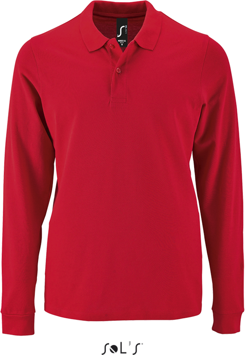 Sol's Perfect Lsl Men - Long-sleeve PiquÉ Polo Shirt - red