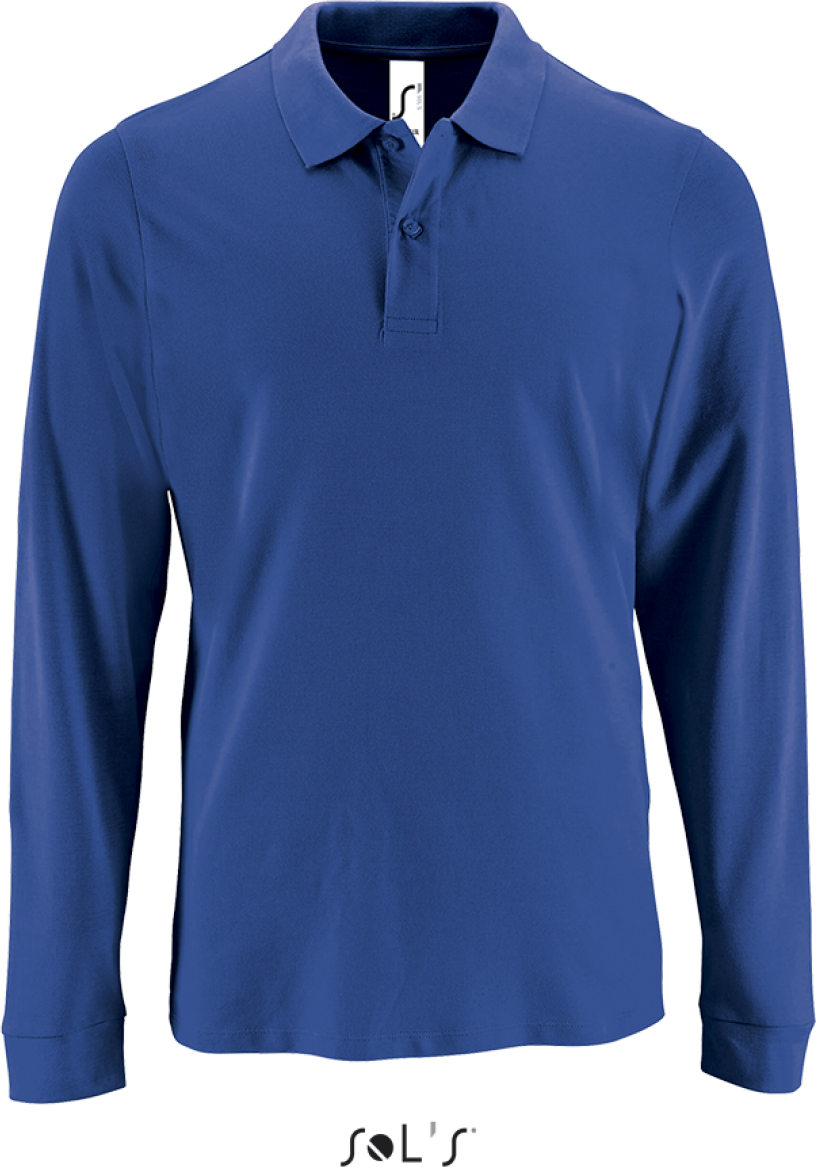 Sol's Perfect Lsl Men - Long-sleeve PiquÉ Polo Shirt - blau