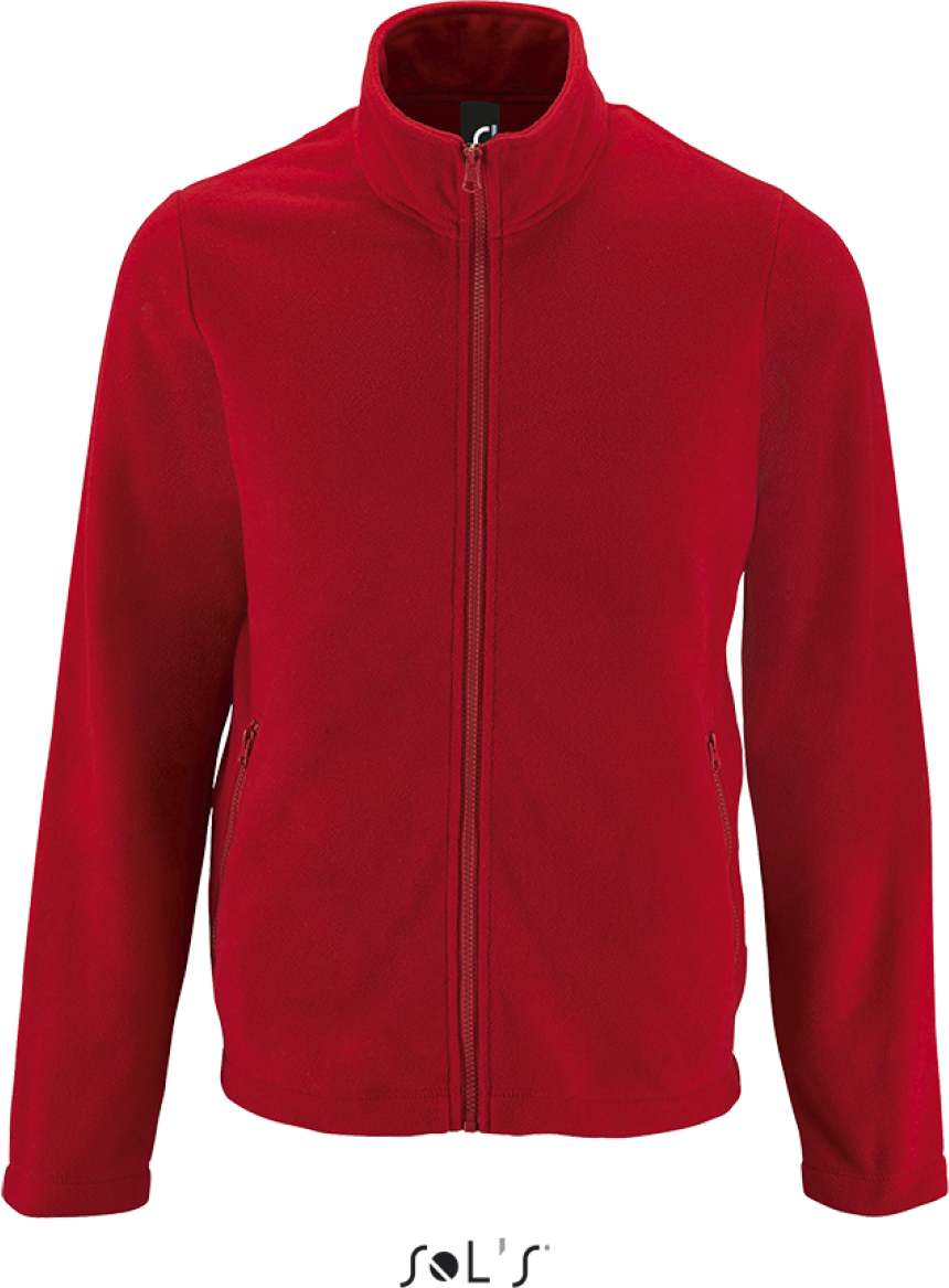 Sol's Norman Men - Plain Fleece Jacket - červená