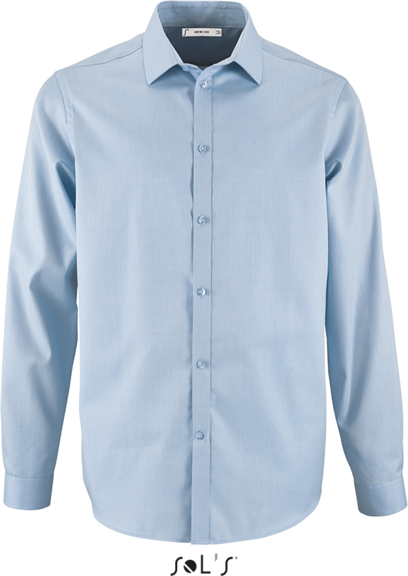 Sol's Brody Men - Herringbone Shirt - blue