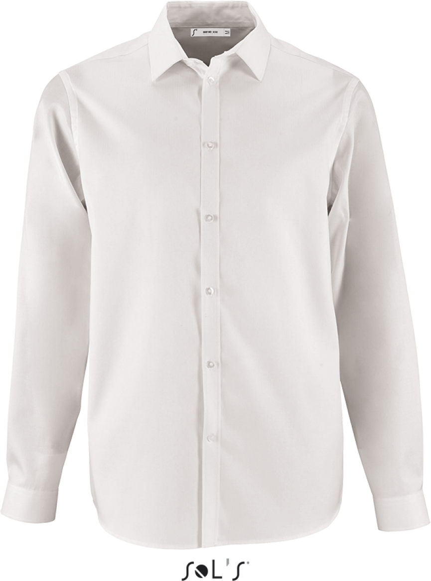 Sol's Brody Men - Herringbone Shirt - biela