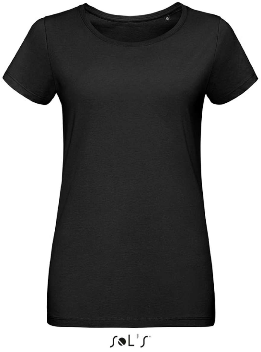 Sol's Martin Women - Round-neck Fitted Jersey T-shirt - black