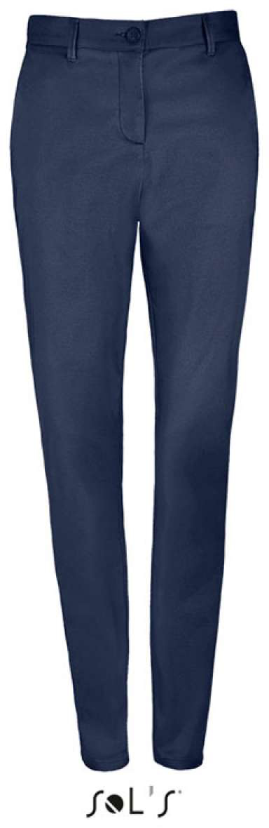 Sol's Jared Women - Satin Stretch Trousers - modrá