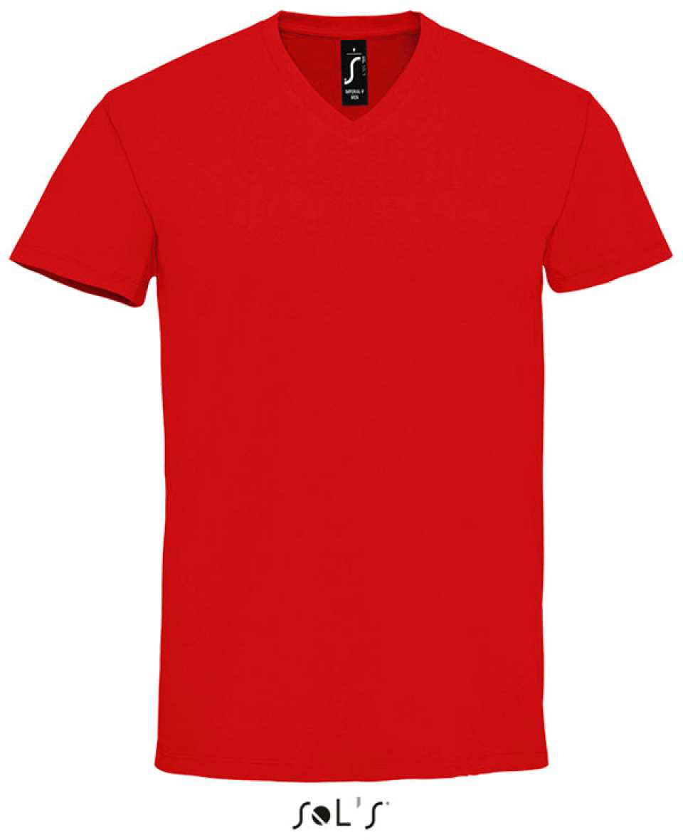 Sol's imperial V Men - V-neck T-shirt - red