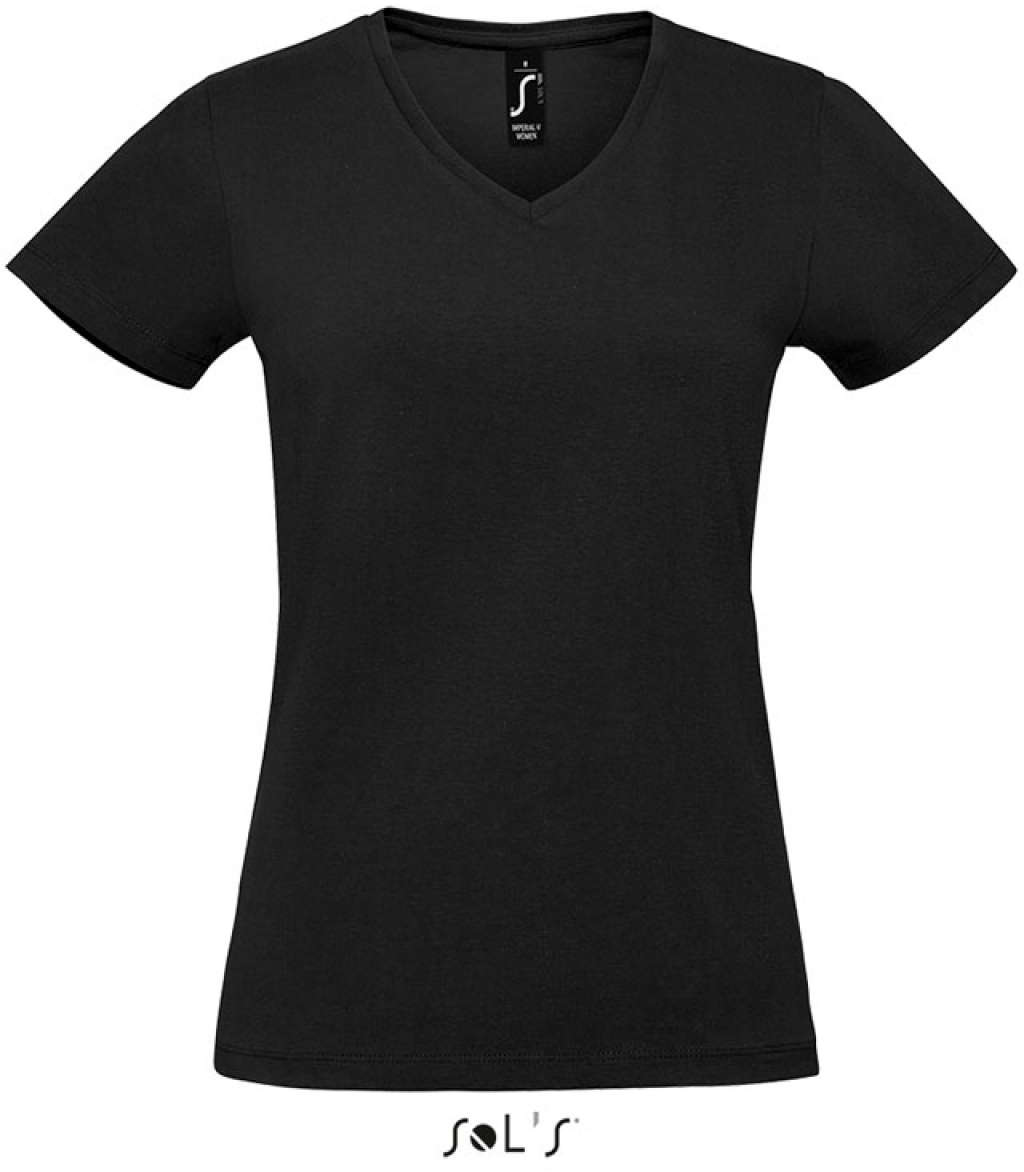 Sol's imperial V Women - V-neck T-shirt - Sol's imperial V Women - V-neck T-shirt - Black