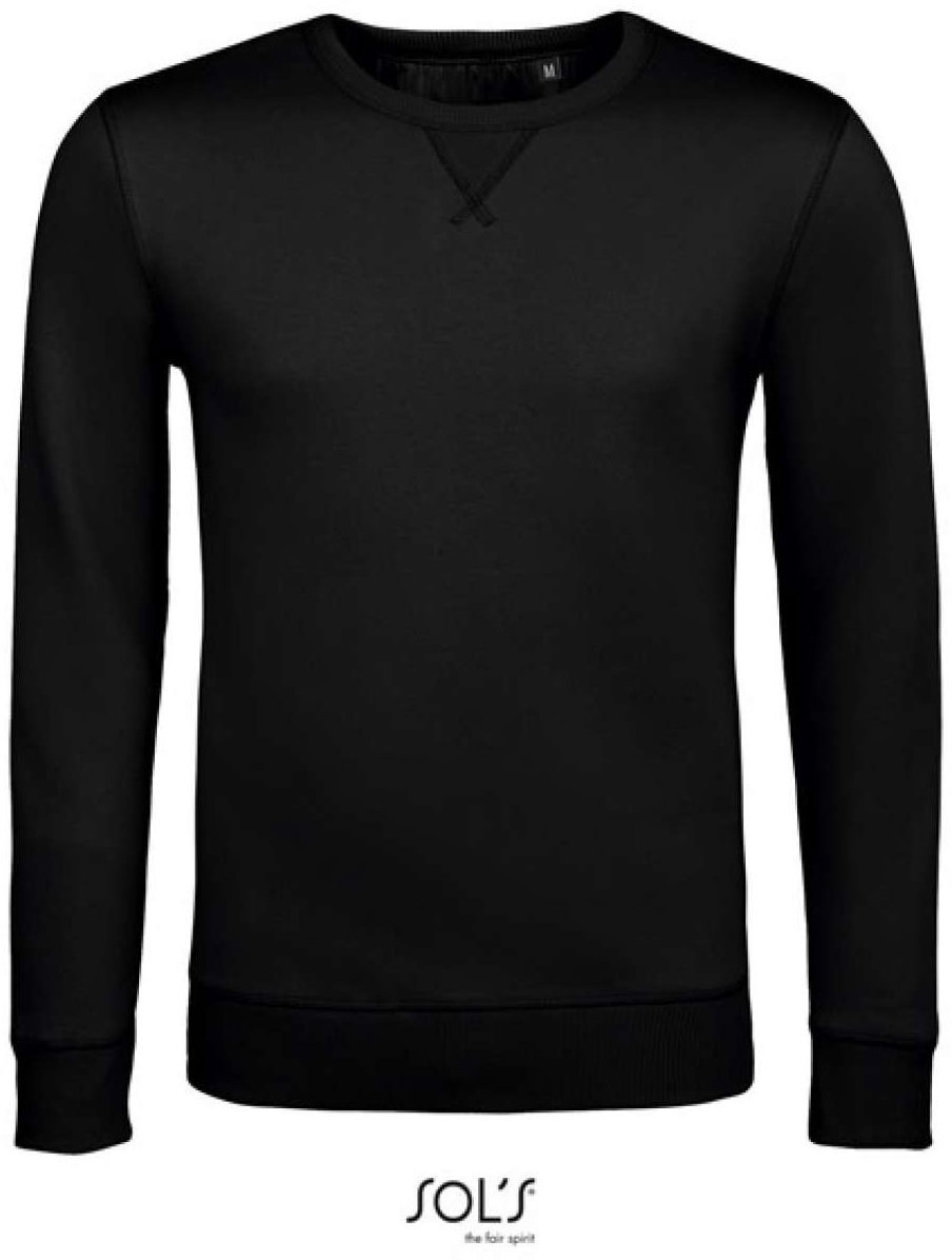 Sol's Sully - Men’s Round-neck Sweatshirt - Sol's Sully - Men’s Round-neck Sweatshirt - Black