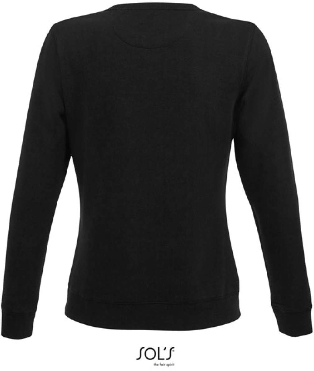 Sol's Sully Women - Round-neck Sweatshirt mikina - černá