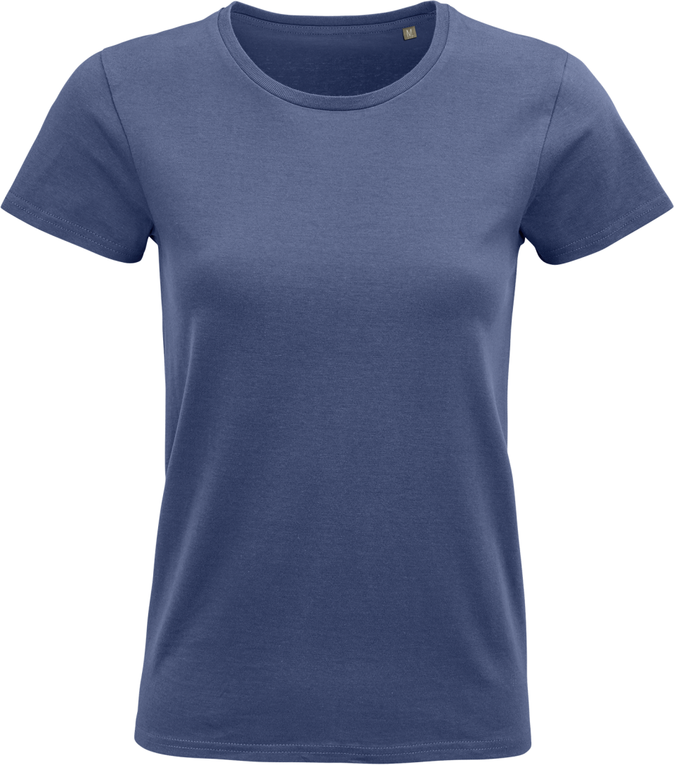 Sol's Pioneer Women - Round-neck Fitted Jersey T-shirt - modrá