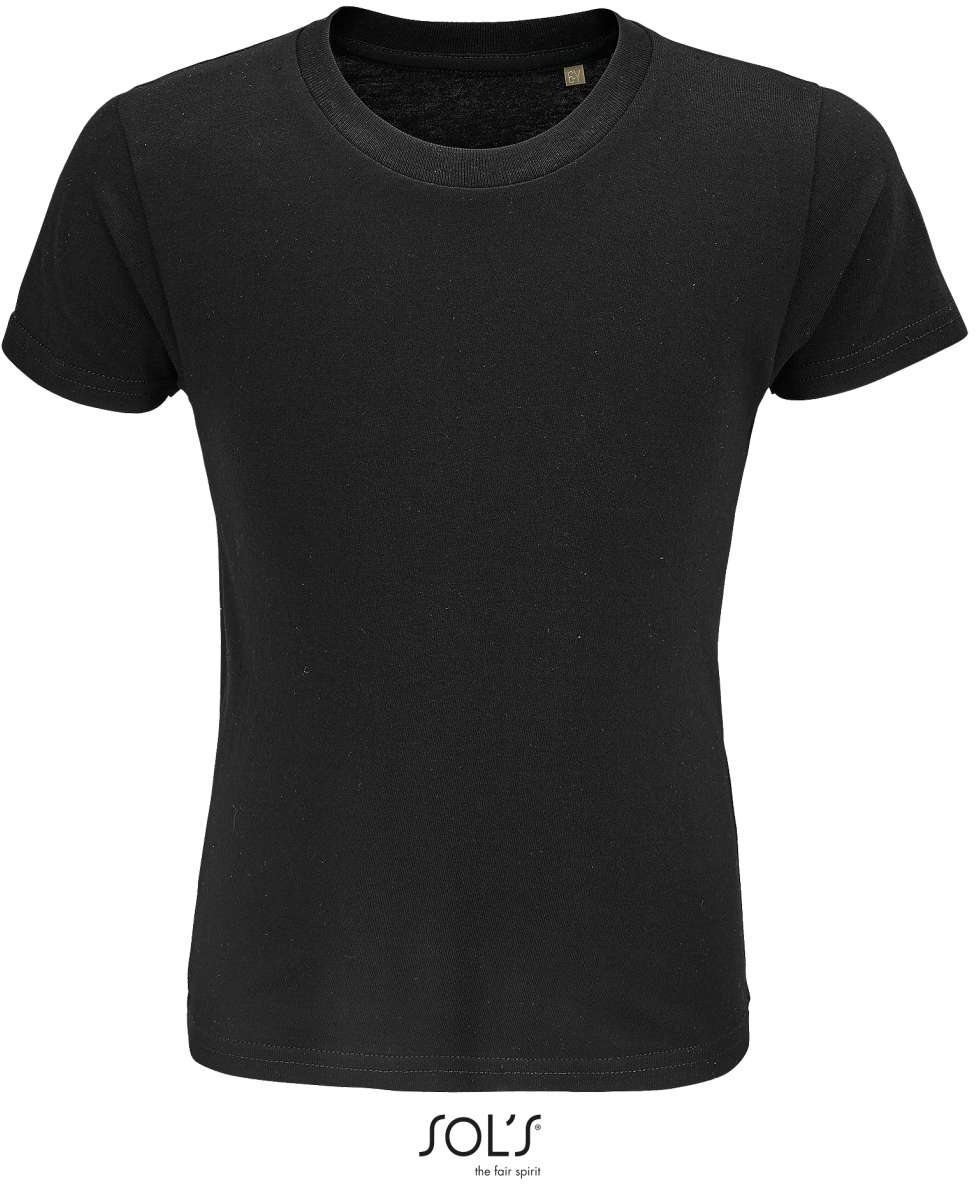 Sol's Crusader Kids - Round-neck Fitted Jersey T-shirt - black