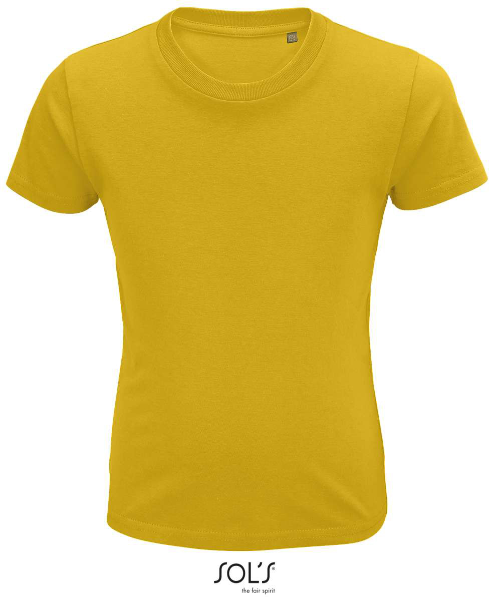 Sol's Crusader Kids - Round-neck Fitted Jersey T-shirt - žltá