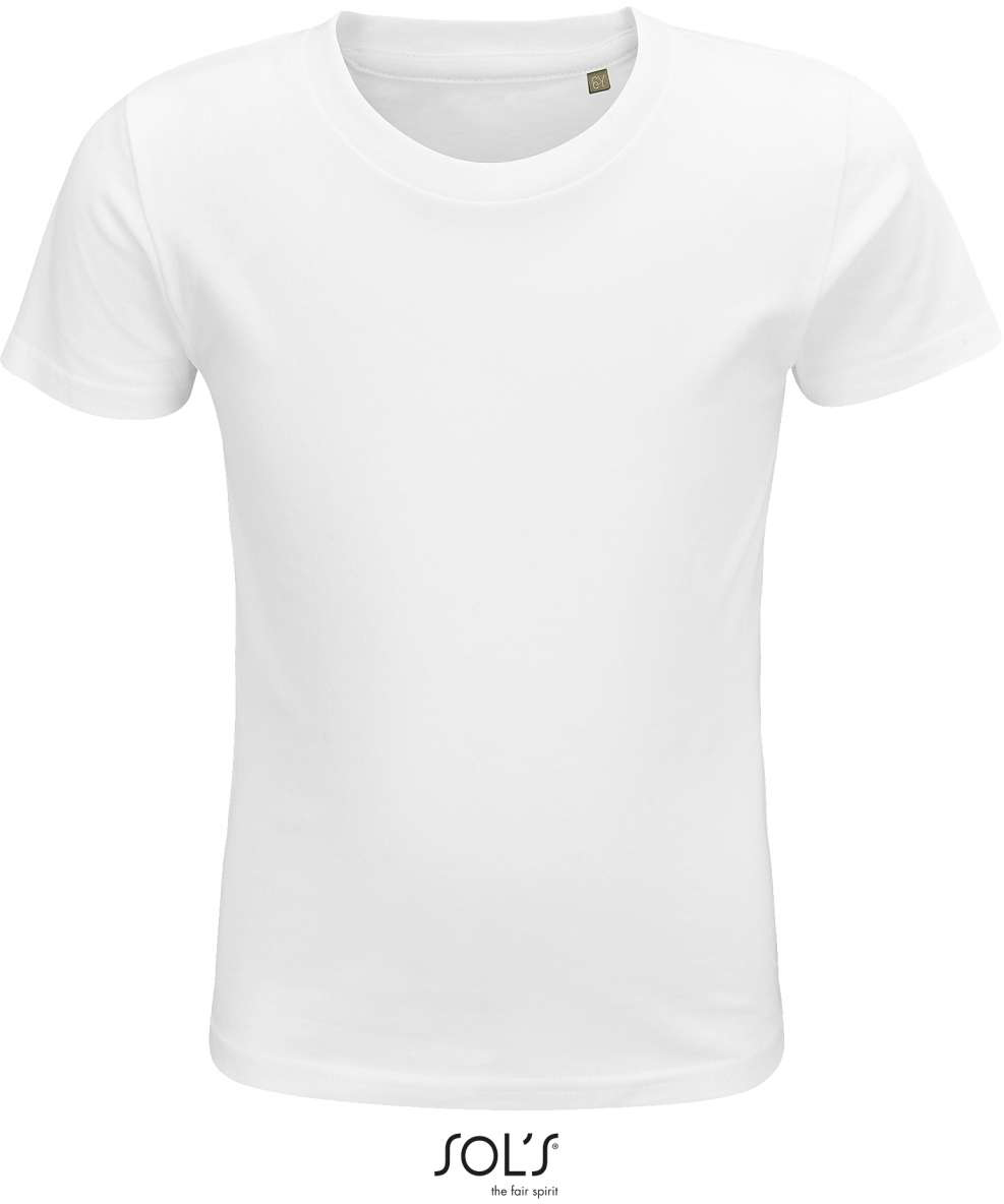 Sol's Crusader Kids - Round-neck Fitted Jersey T-shirt - bílá