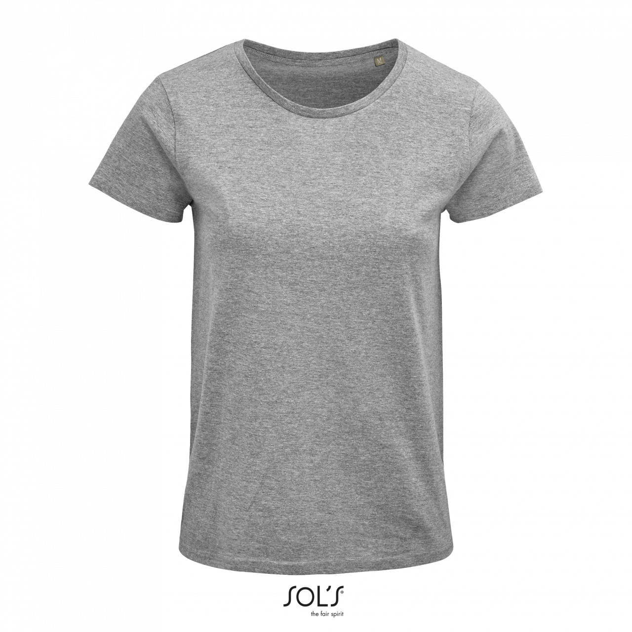 Sol's Crusader Women - Round-neck Fitted Jersey T-shirt - šedá