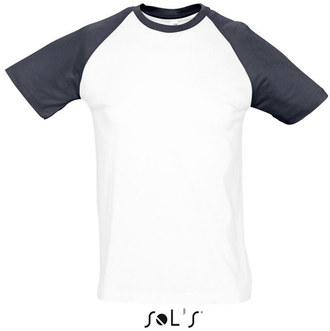 Sol's Funky - Men's 2-colour Raglan Sleeves T-shirt - white