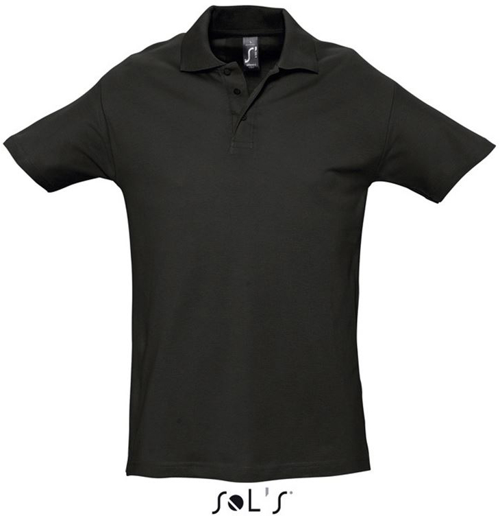 Sol's Spring Ii - Men’s Pique Polo Shirt - Sol's Spring Ii - Men’s Pique Polo Shirt - Black