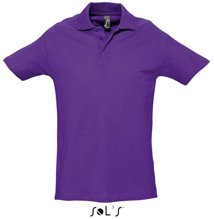 Sol's Spring Ii - Men’s Pique Polo Shirt - Sol's Spring Ii - Men’s Pique Polo Shirt - Purple