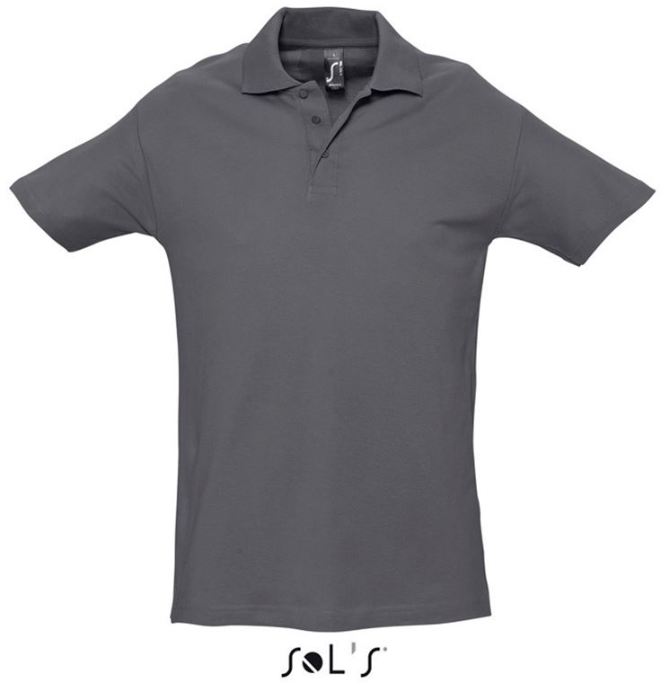 Sol's Spring Ii - Men’s Pique Polo Shirt - Sol's Spring Ii - Men’s Pique Polo Shirt - Charcoal