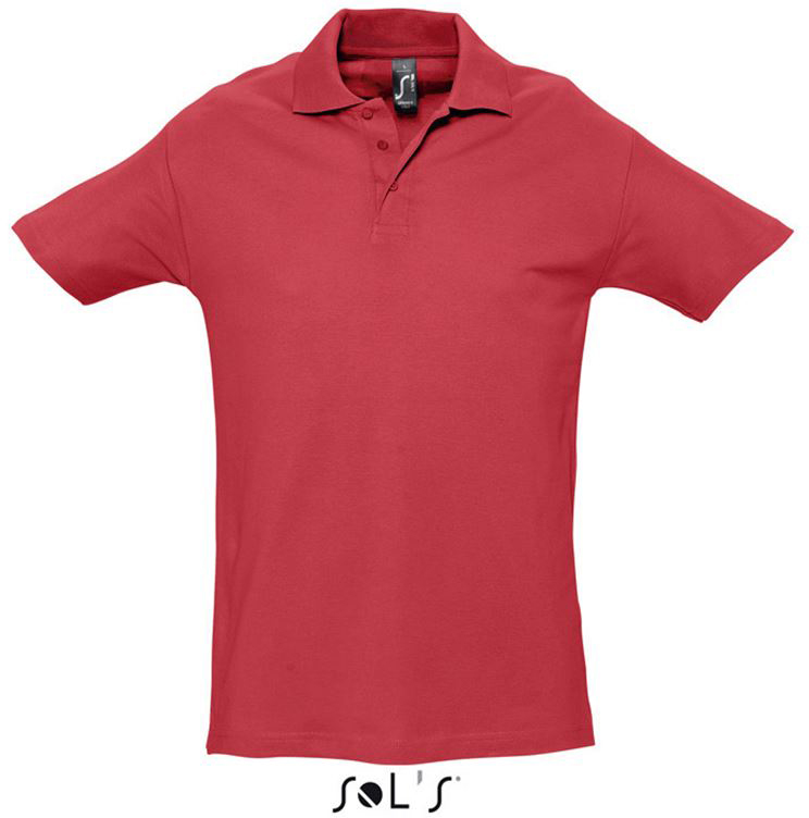Sol's Spring Ii - Men’s Pique Polo Shirt - Sol's Spring Ii - Men’s Pique Polo Shirt - Red