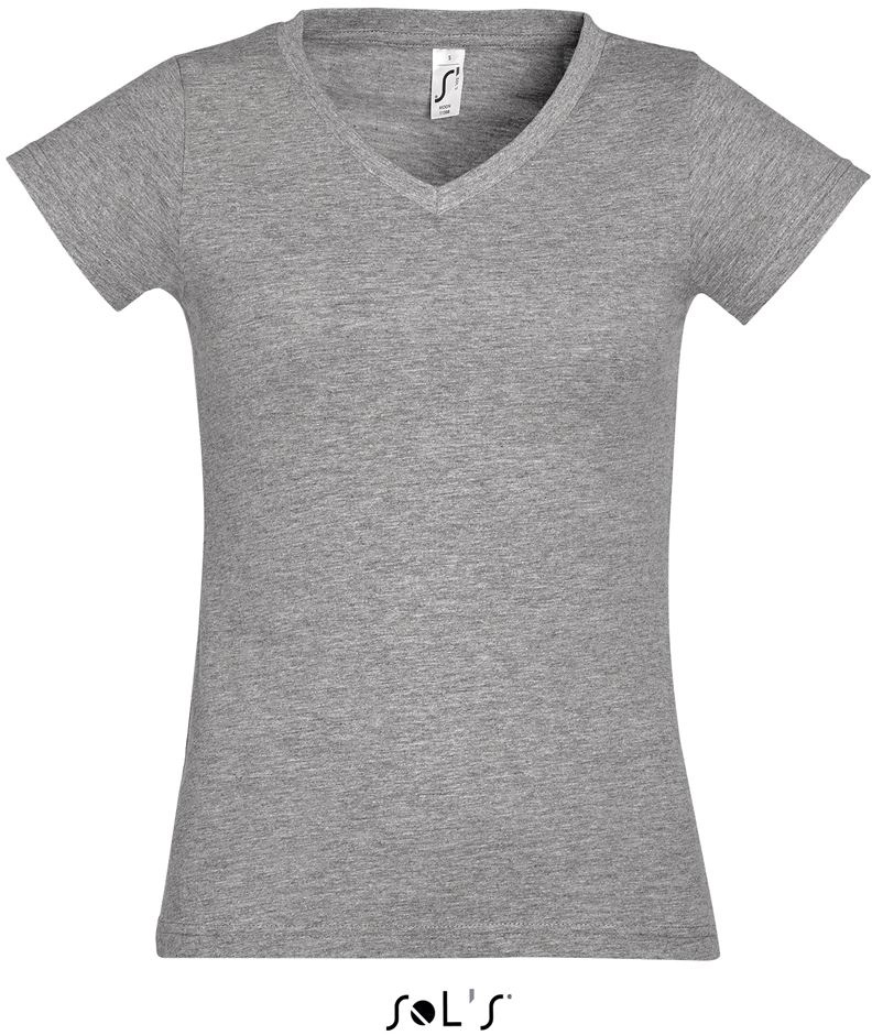 Sol's Moon - Women’s V-neck T-shirt - Grau