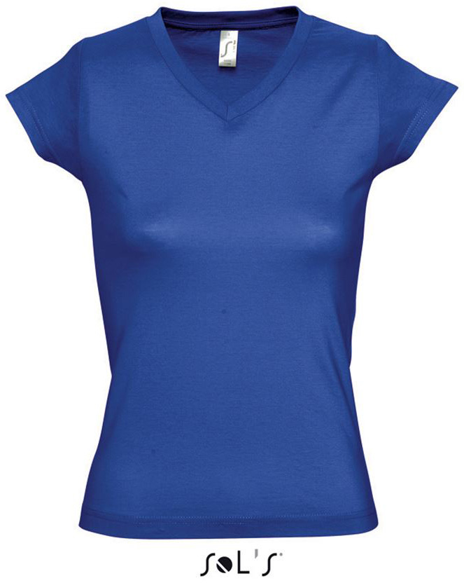 Sol's Moon - Women’s V-neck T-shirt - modrá