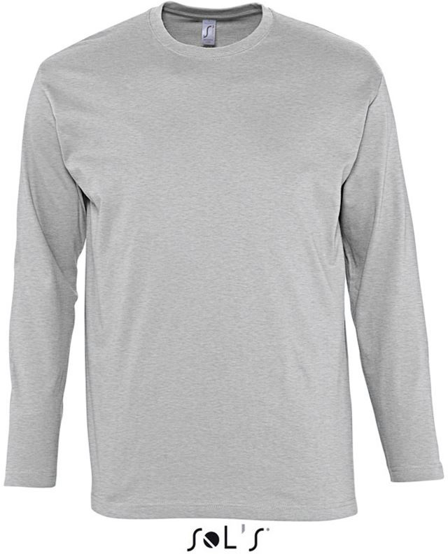 Sol's Monarch - Men's Round Collar Long Sleeve T-shirt - Sol's Monarch - Men's Round Collar Long Sleeve T-shirt - Sport Grey