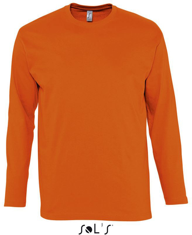 Sol's Monarch - Men's Round Collar Long Sleeve T-shirt - Orange