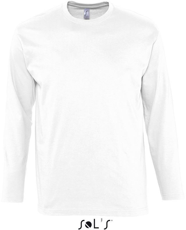 Sol's Monarch - Men's Round Collar Long Sleeve T-shirt - Sol's Monarch - Men's Round Collar Long Sleeve T-shirt - White