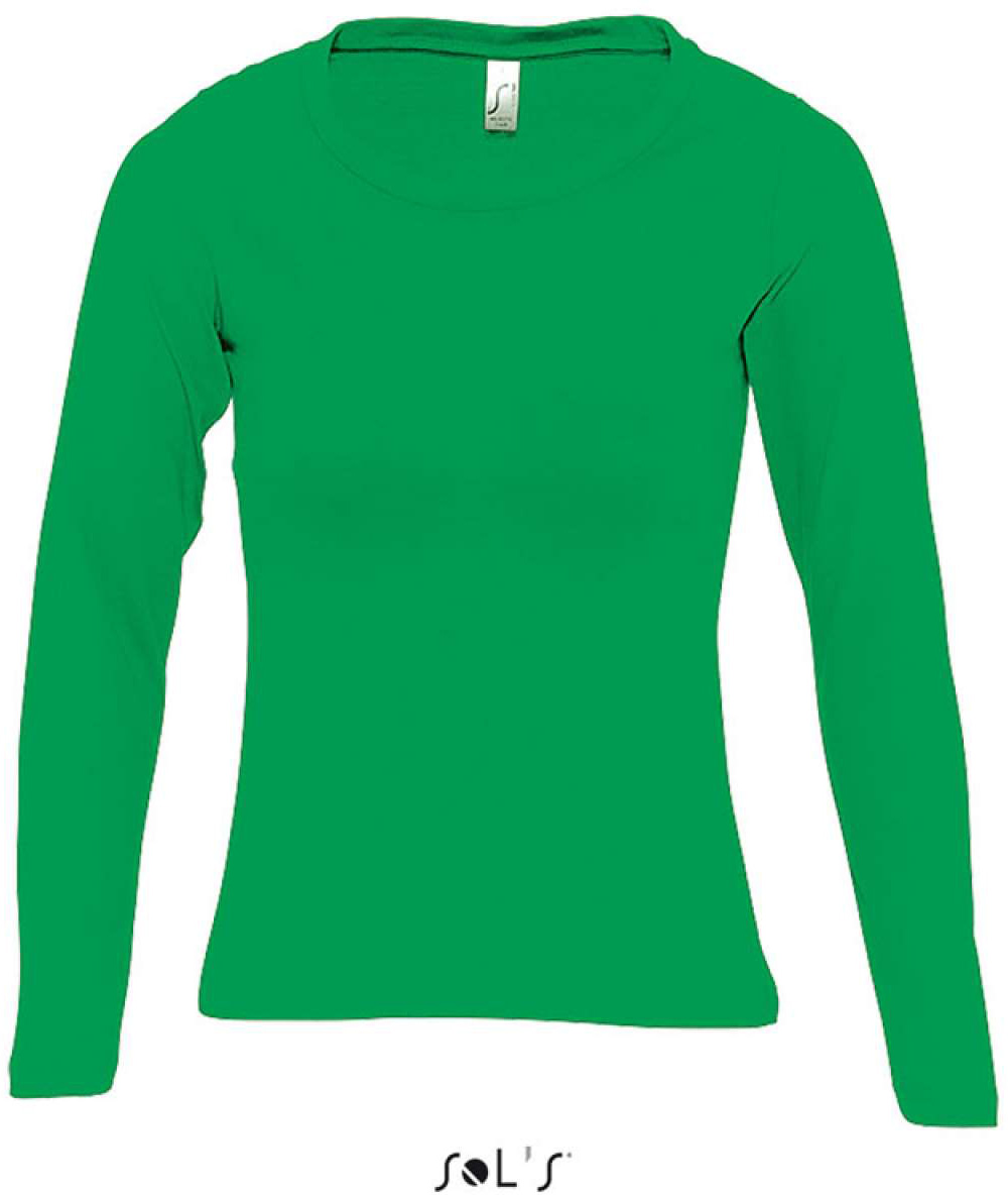 Sol's Majestic - Women's Round Collar Long Sleeve T-shirt - zelená