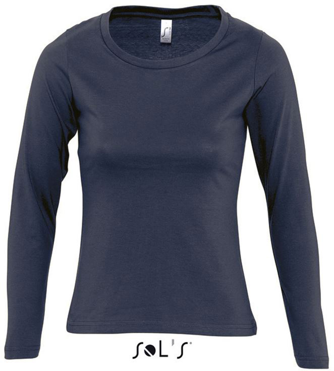 Sol's Majestic - Women's Round Collar Long Sleeve T-shirt - modrá