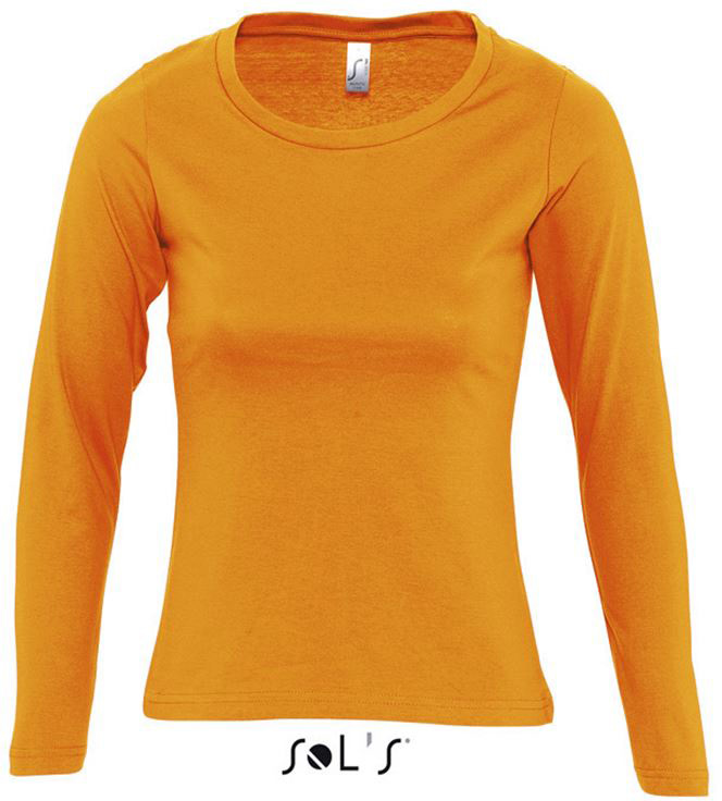 Sol's Majestic - Women's Round Collar Long Sleeve T-shirt - Sol's Majestic - Women's Round Collar Long Sleeve T-shirt - Orange