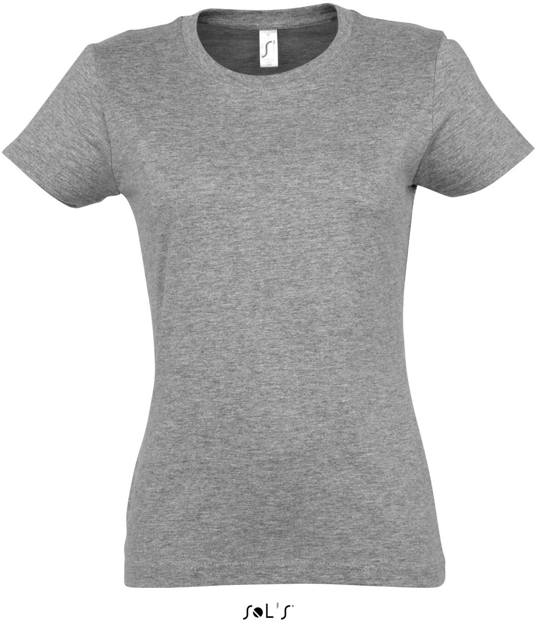 Sol's imperial Women - Round Collar T-shirt - šedá