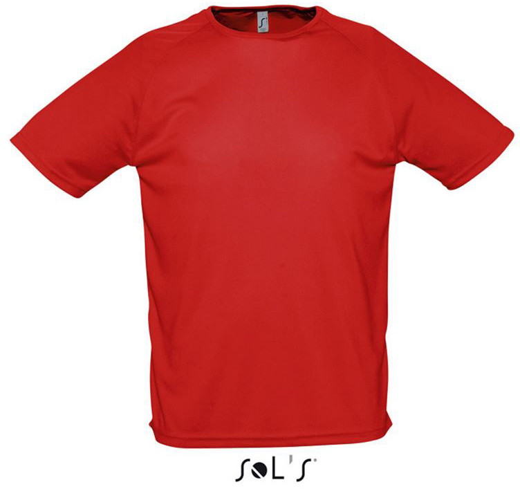 Sol's Sporty - Raglan Sleeved T-shirt - Sol's Sporty - Raglan Sleeved T-shirt - Red