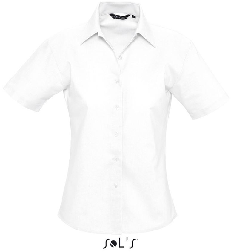 Sol's Elite - Short Sleeve Oxford Women's Shirt - biela
