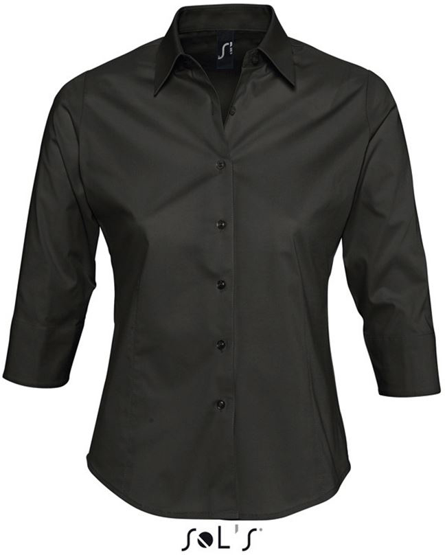 Sol's Effect - 3/4 Sleeve Stretch Women's Shirt - černá