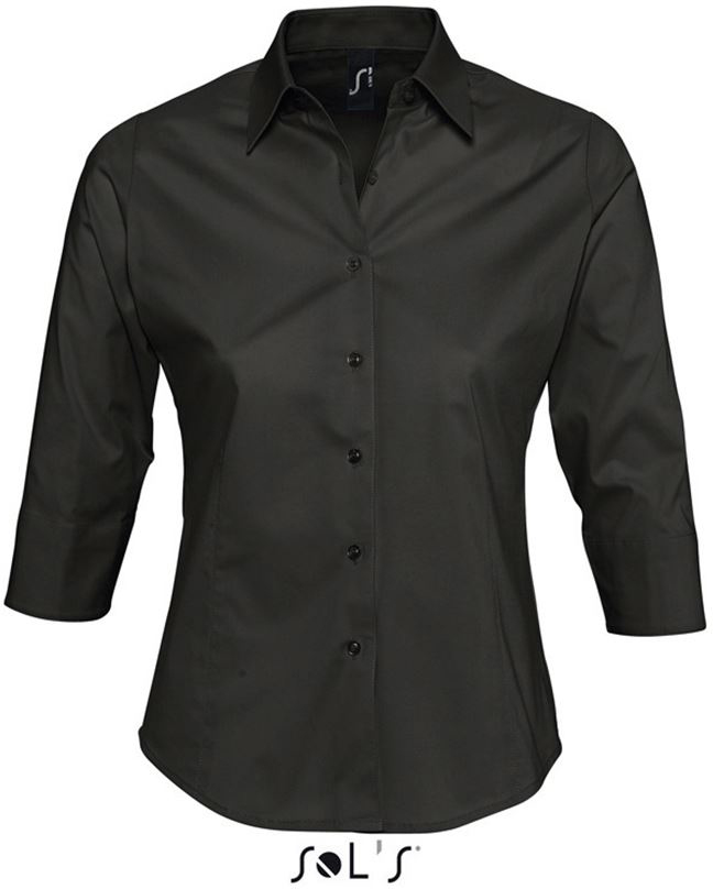 Sol's Effect - 3/4 Sleeve Stretch Women's Shirt - schwarz