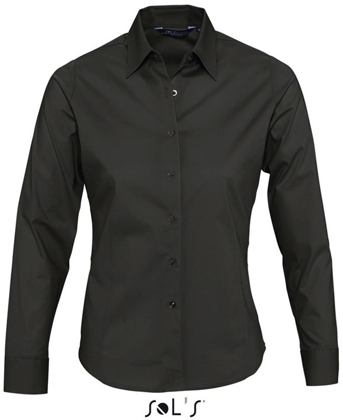 Sol's Eden - Long Sleeve Stretch Women's Shirt - schwarz