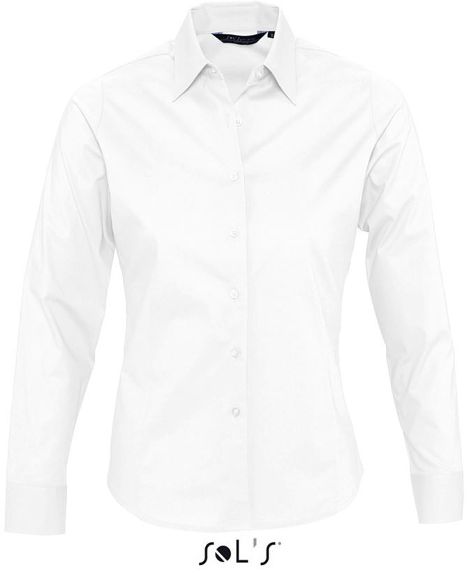 Sol's Eden - Long Sleeve Stretch Women's Shirt - white