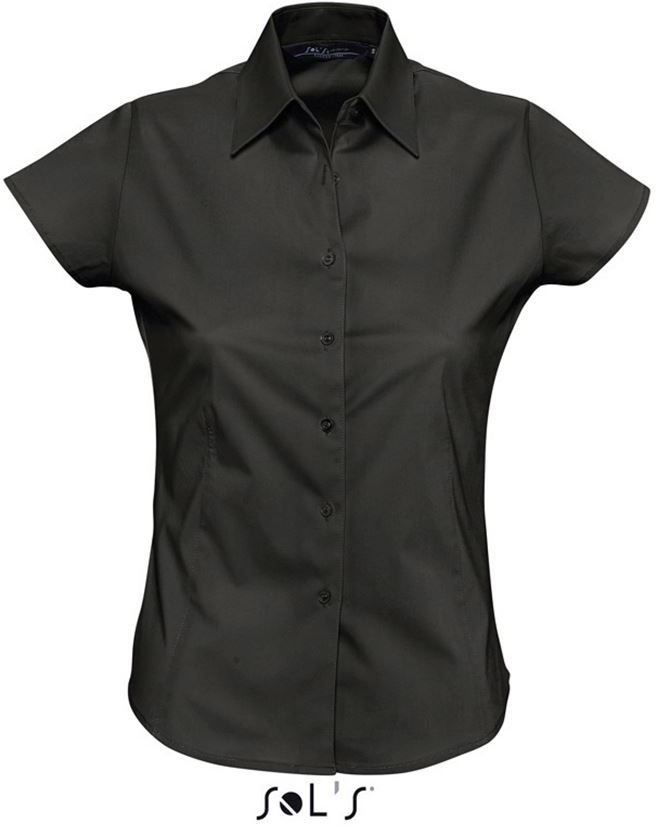 Sol's Excess - Short Sleeve Stretch Women's Shirt - Sol's Excess - Short Sleeve Stretch Women's Shirt - Black