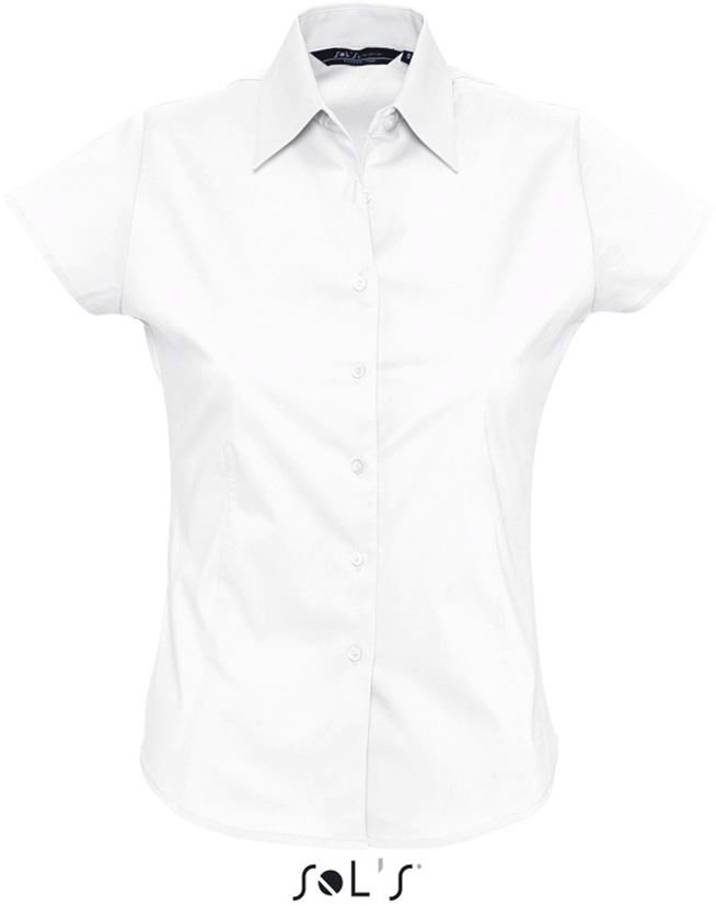 Sol's Excess - Short Sleeve Stretch Women's Shirt - Sol's Excess - Short Sleeve Stretch Women's Shirt - White