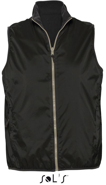 Sol's Winner - Unisex Contrasted Reversible Bodywarmer - čierna