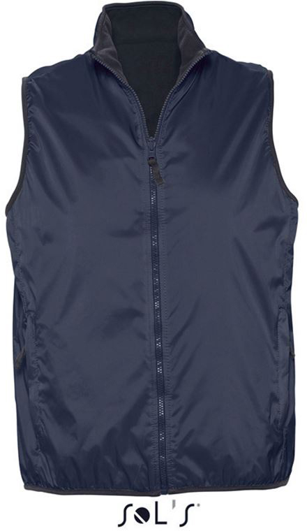 Sol's Winner - Unisex Contrasted Reversible Bodywarmer - modrá