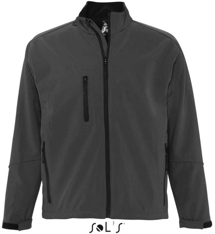 Sol's Relax - Men's Softshell Zipped Jacket - Sol's Relax - Men's Softshell Zipped Jacket - Charcoal