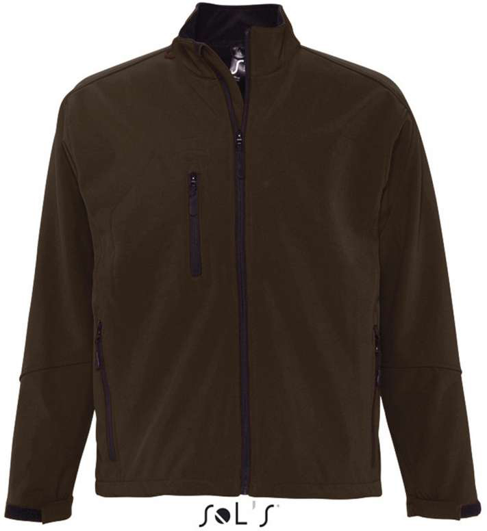 Sol's Relax - Men's Softshell Zipped Jacket - brown